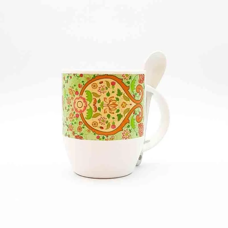 Ornate Ceramic Coffee Mug (325 mL) - Two Piece Set media 5