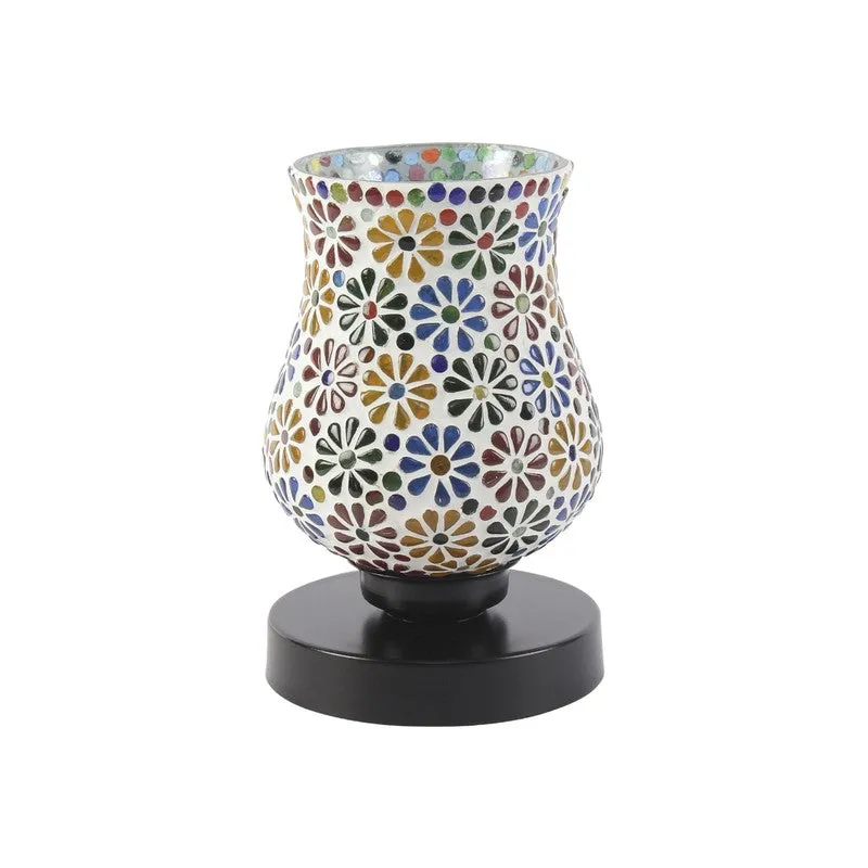 Flamette Mosaic Glass Table Lamp With Wooden Base - Multicolor media 4