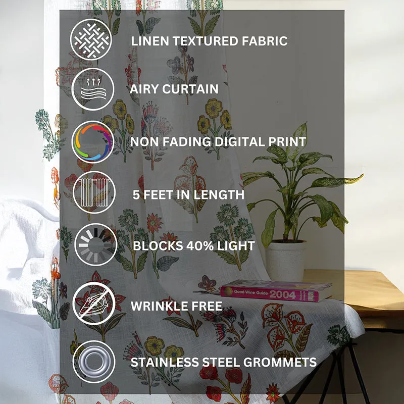 Vaire Linen Texture Sheer Curtain - Set Of Two media 10