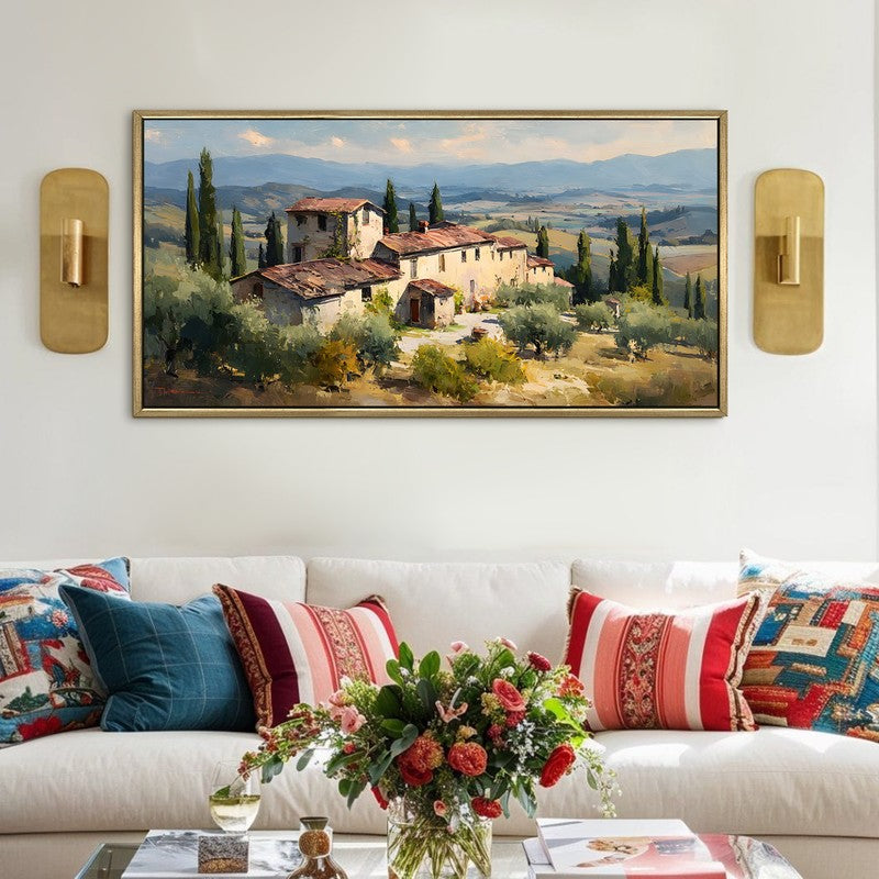 Pastoral Ease Canvas Wall Painting With Frame