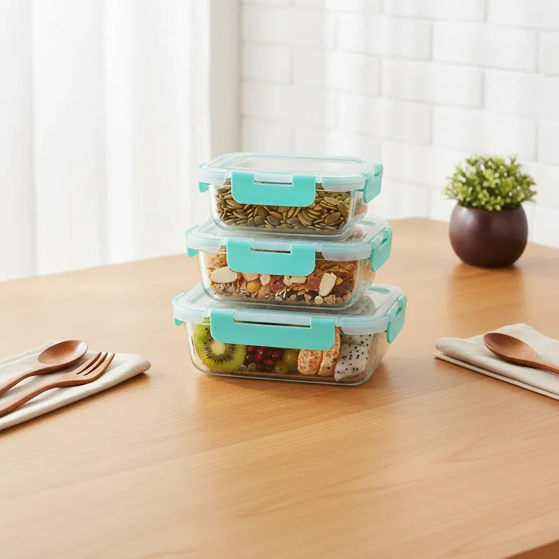 Niblet Leak Proof Glass Lunch Box - Set Of Three media 3