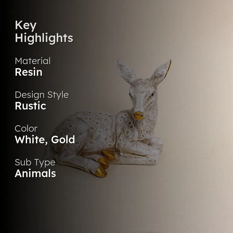 Spotted Deer Resin Show Piece media 2
