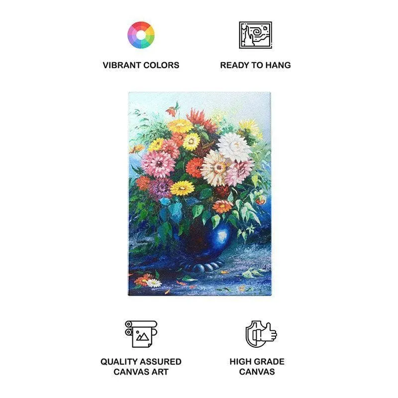 Bouquet Of Wild Flowers Canvas Painting - Gallery Wrap media 4