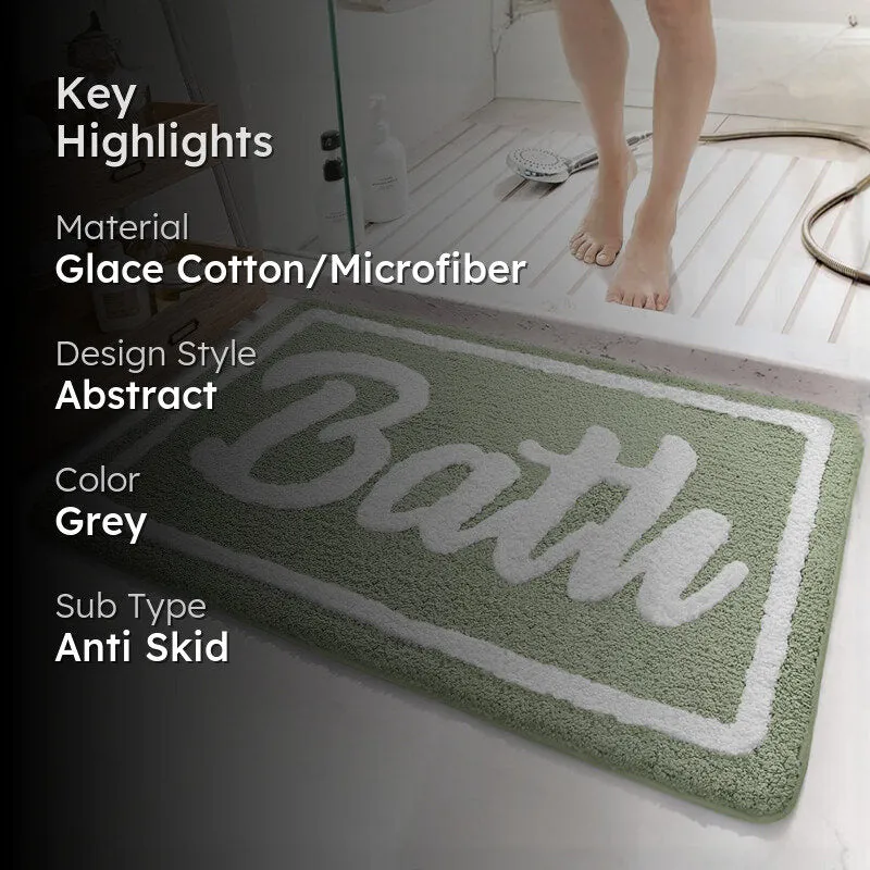 Bath Time Microfiber Bath Mat - Light Green media 2