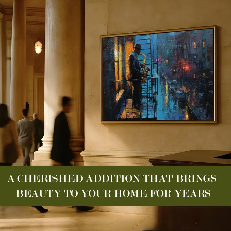Rainlight Jazz Canvas Wall Painting With Frame media 7