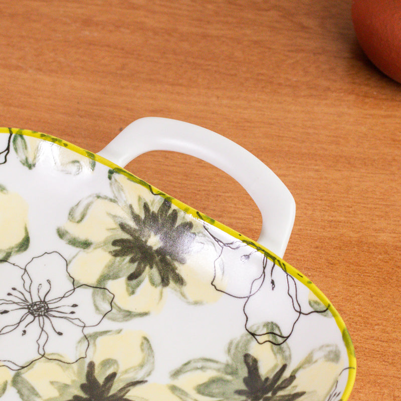 Golden Leaf Porcelain Platter - Set Of Two media 5