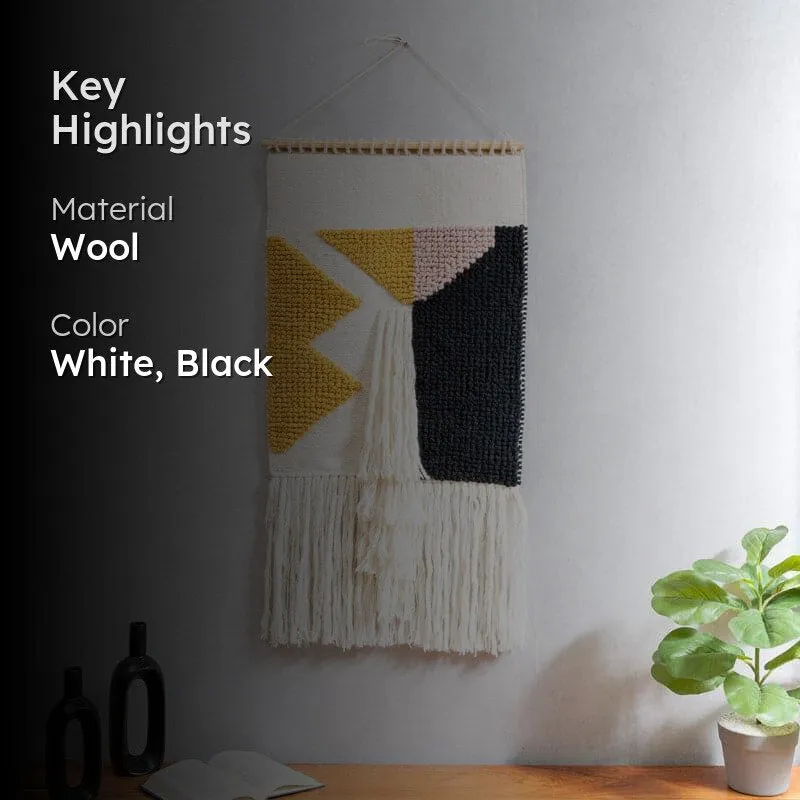 Qiana Abstract Woven Wool Wall Hanging media 2