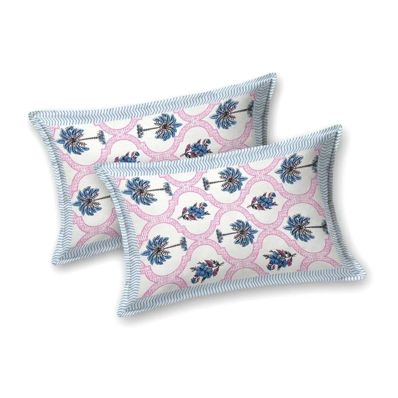 Desion Cotton Bedsheet (White,Green,Pink) - 240 TC media 4