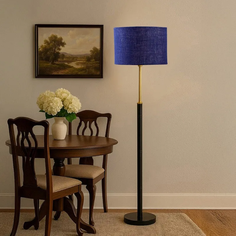 Horizon Curve Wooden Floor Lamp - Blue media 4