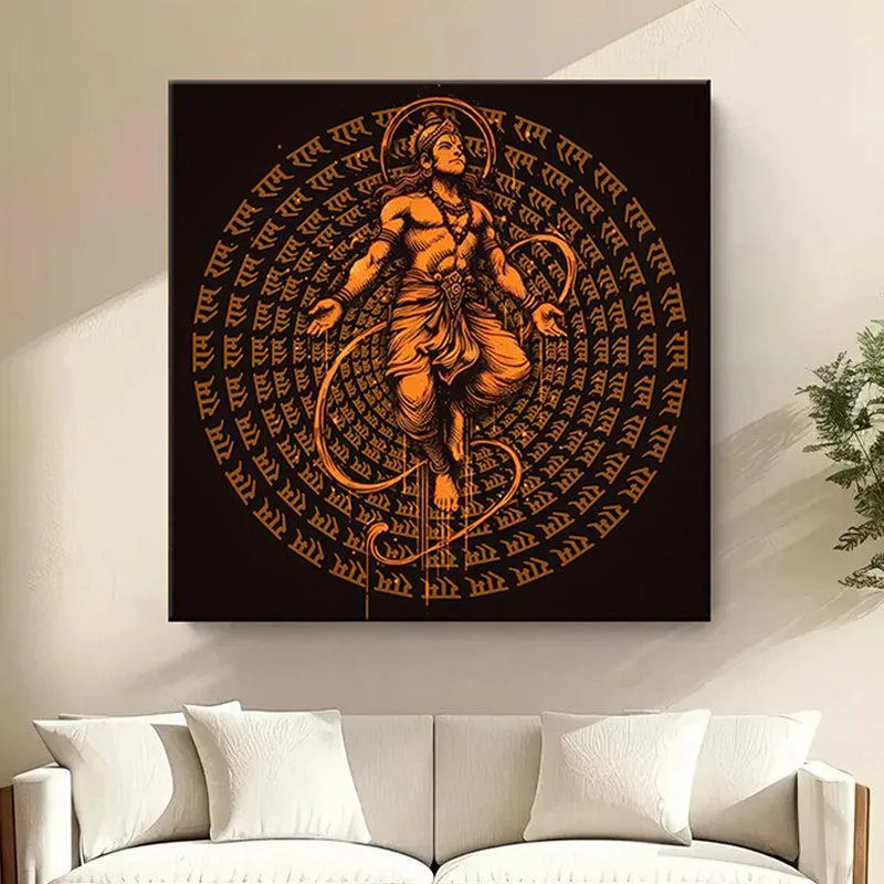 Hanuman Sacred Space Wall Painting media 1