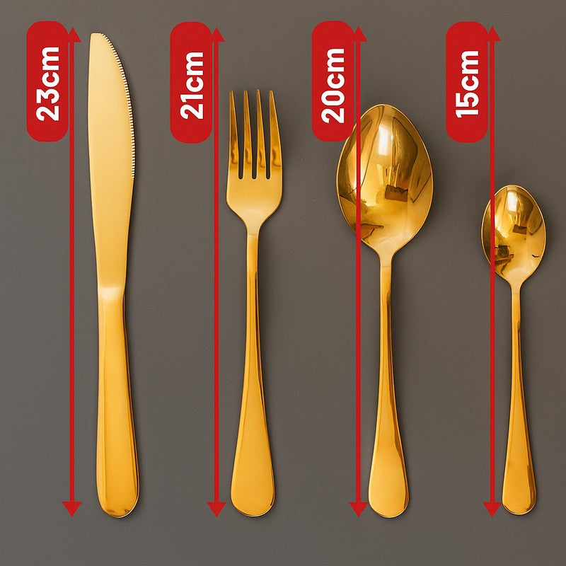 Luxe Golden Cutlery Stand - Twenty Five Piece Set media 8