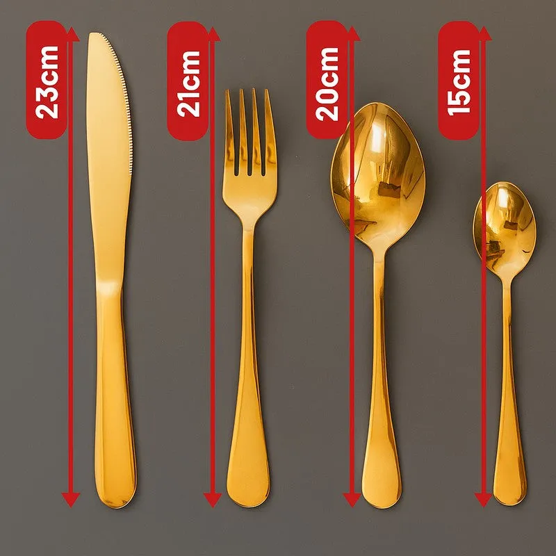 Luxe Golden Cutlery Stand - Twenty Five Piece Set media 8