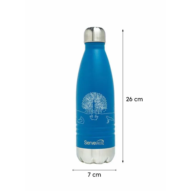 Zen Sip Hot & Cold Thermos Bottle (Blue) - 500 mL media 5