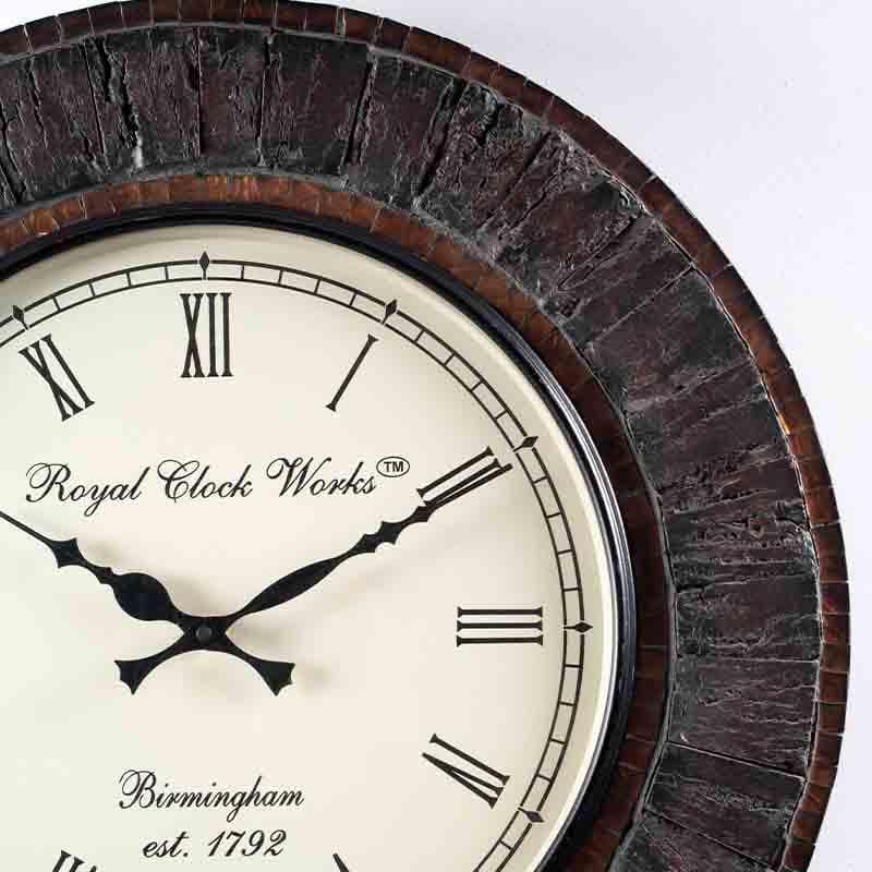 Earthy Rhythm Wooden Wall Clock media 4