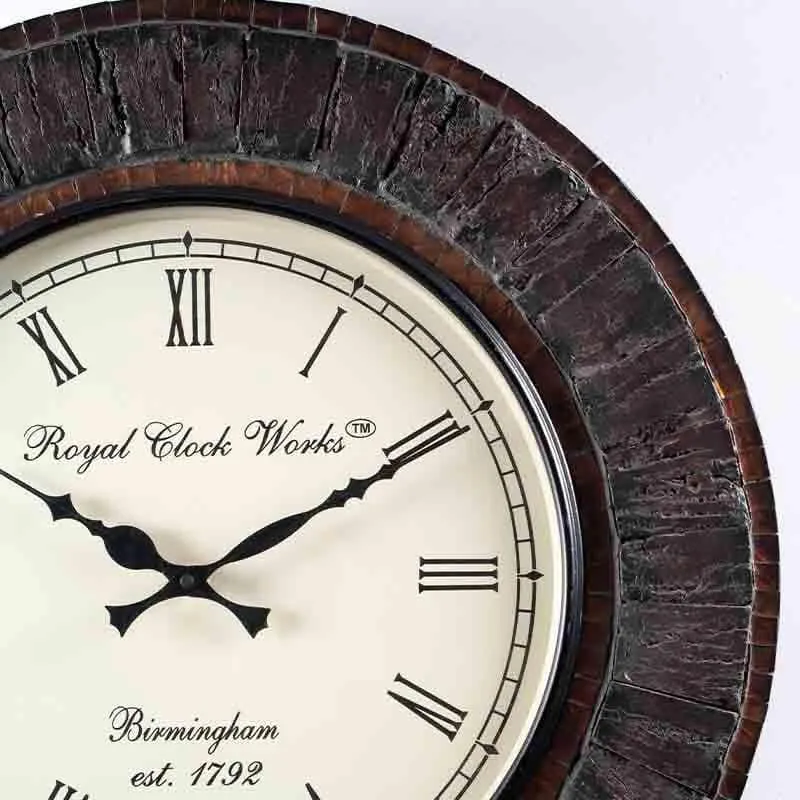 Earthy Rhythm Wooden Wall Clock media 4