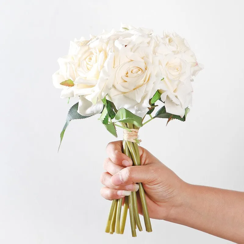 Aurielle Rose Fabric Artificial Flower - Ivory media 4