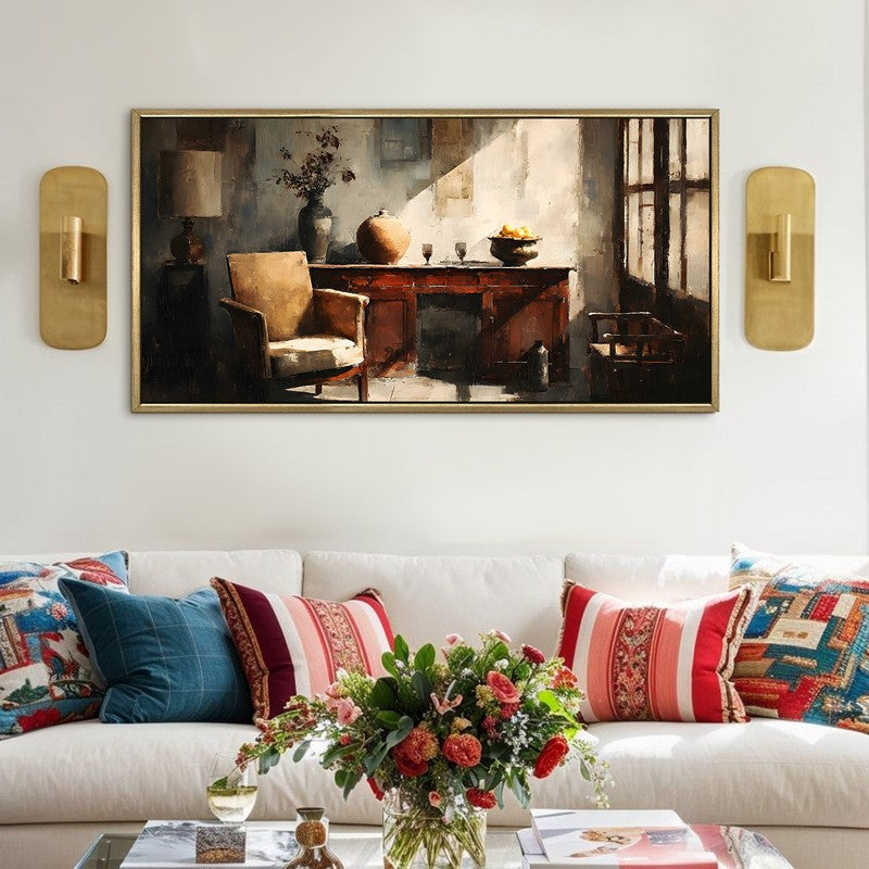 Timeless Calm Canvas Wall Painting With Frame
