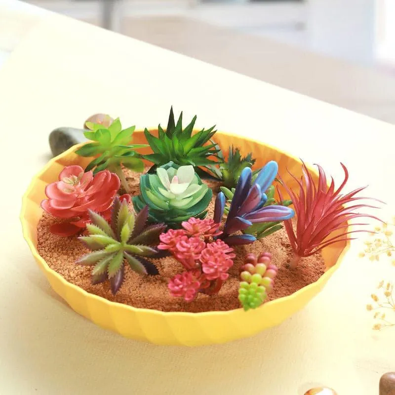Faux Succulent Artificial Plant - Set Of Twelve media 1
