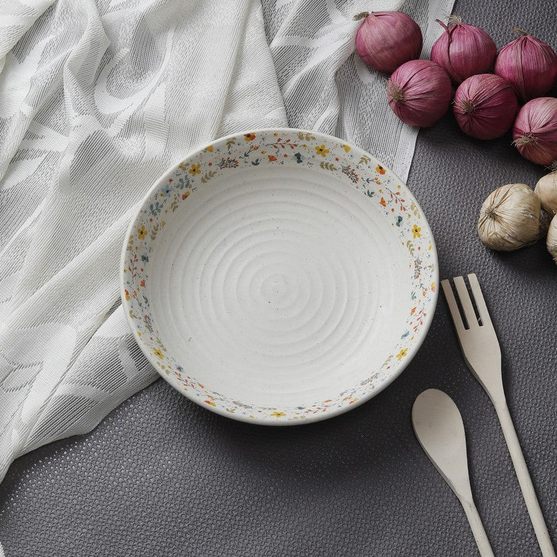 Bloomstone Multicolor Stoneware Snack Bowls - 1400 ML