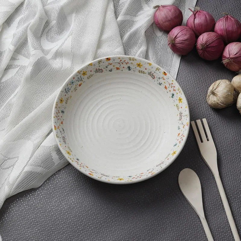 Bloomstone Multicolor Stoneware Snack Bowls - 1400 ML media 1