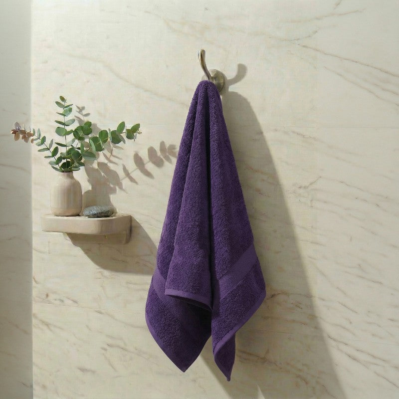 Monte Carlo Soft Mira Pure Cotton Bath Towel - Purple - 60 x 120 cms