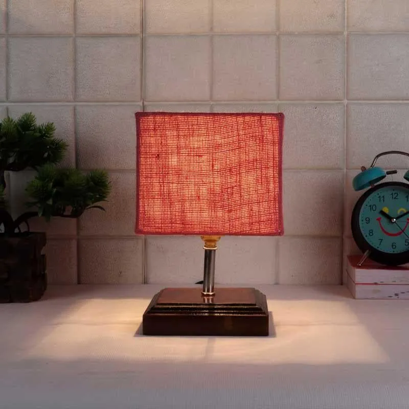Pinkzie Fabric Table Lamp - Pink,Brown media 3