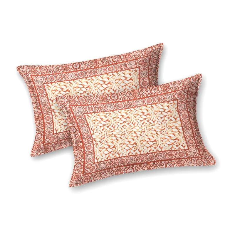 Softra Cotton Bedsheet (Orange) - 240 TC media 5