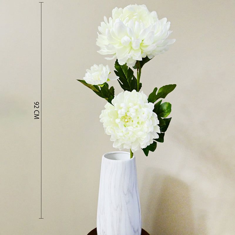 Artificial Peony Flower Stick - White media 5