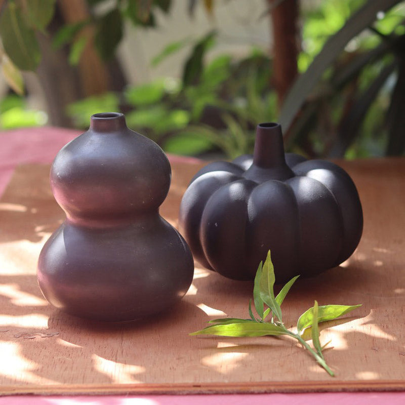 Pluma Ceramic Vase - Two Piece Set