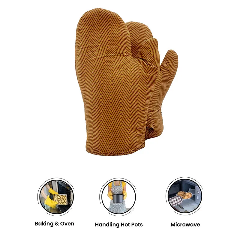 Swayam Keras Kitchen Gloves (Tan) - Set Of Two media 6