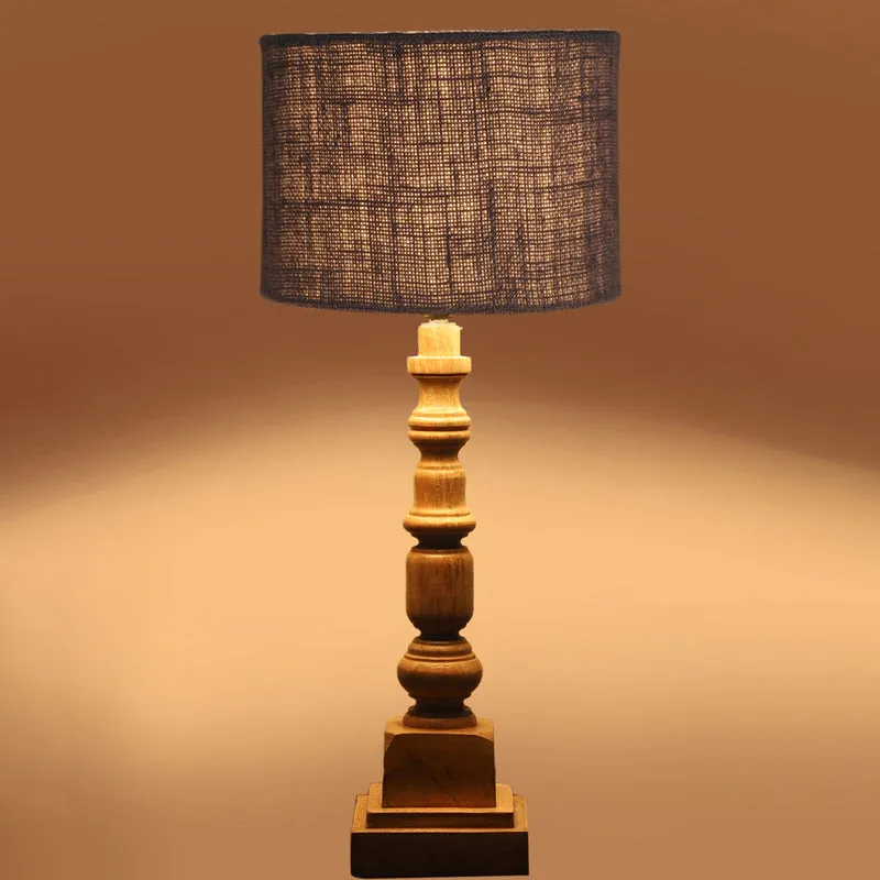 Sienna I Arbor Wooden Table Lamp - Grey,Brown media 5