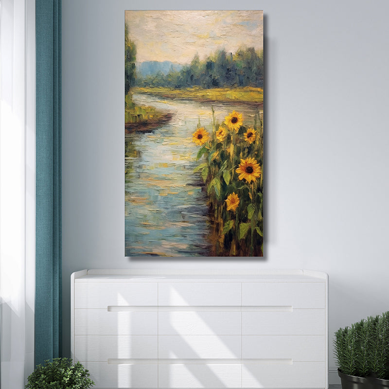Sunflower Streams Wall Painting