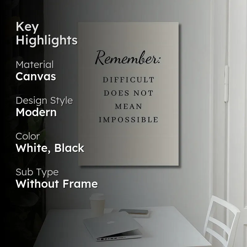 Difficult vs Impossible Wall Art media 2