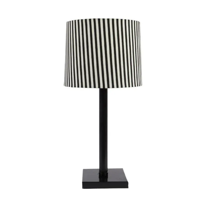 Zebro Monroe Fabric Table Lamp - Black,White media 4