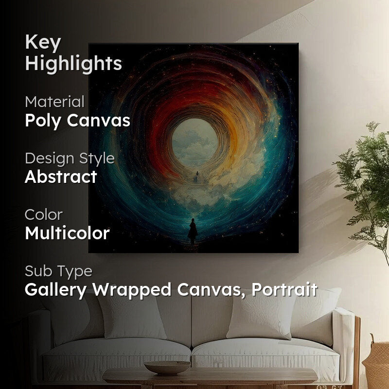 Colorful Cosmic Tunnel Wall Painting media 2