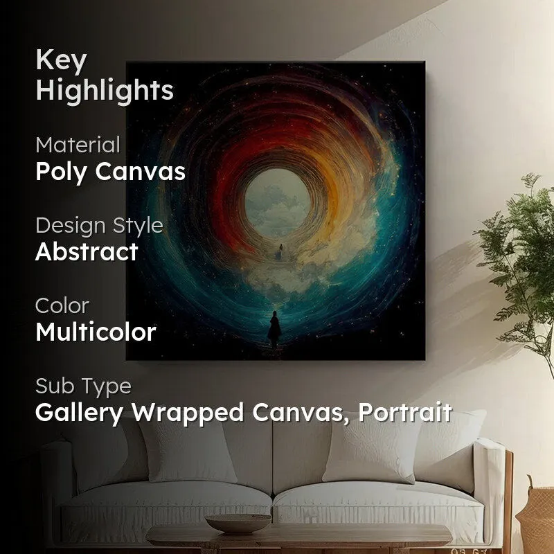 Colorful Cosmic Tunnel Wall Painting media 2
