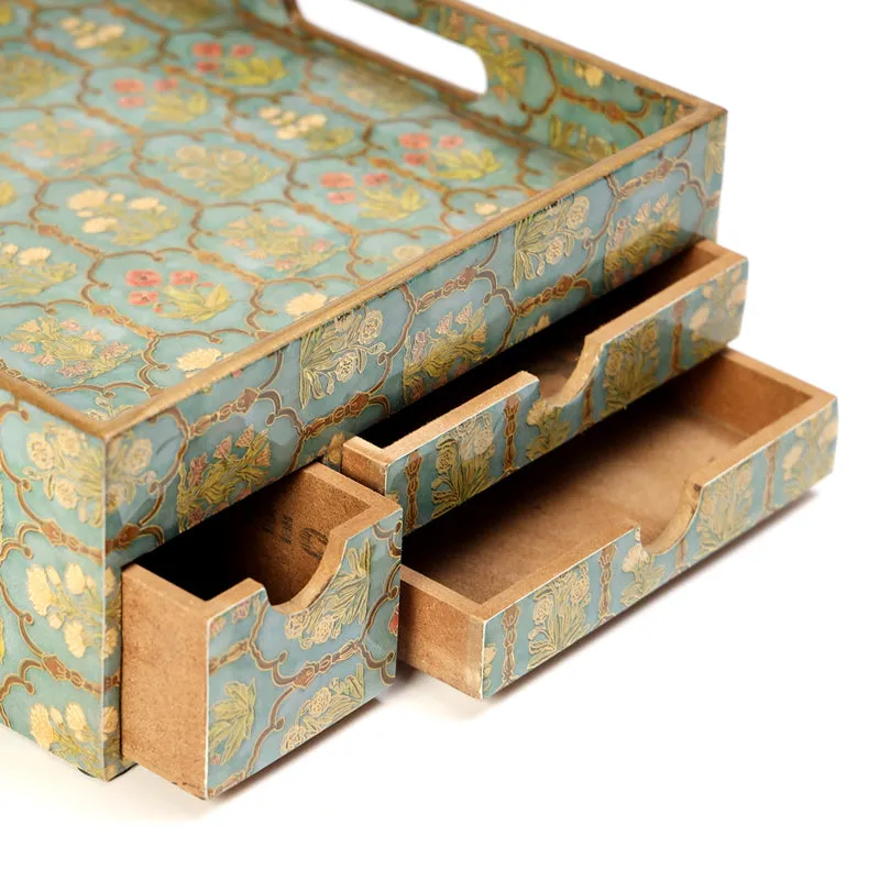 Fleur Jharokha Wood Cutlery Organiser media 6