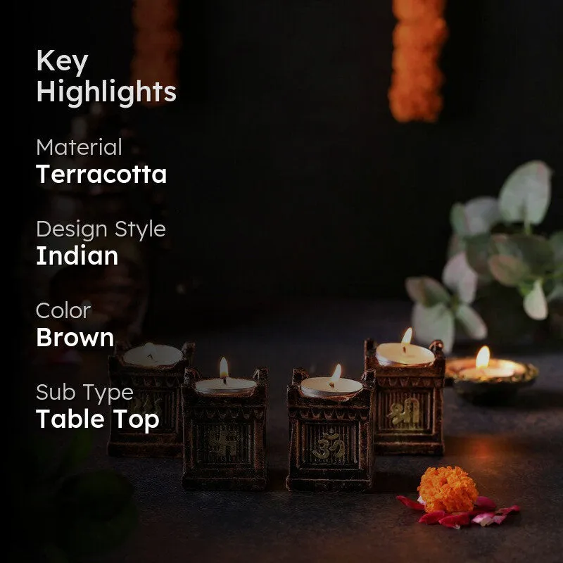 Tulsi Tea Light Holder - Set Of Four media 2