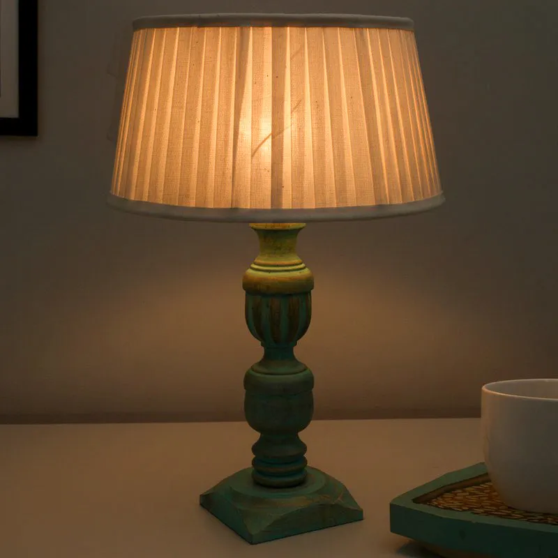 Earthine Fabric Table Lamp - Blue media 1