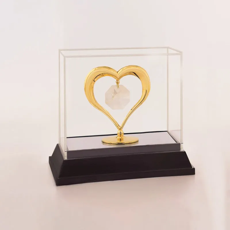 Regal Heart Accent 24K Gold Plated Mild Steel Showpiece media 3