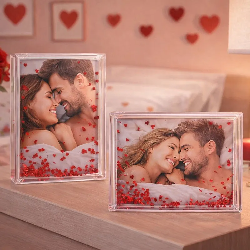 Love Story Glitter Acrylic Photo Frame - Red media 5