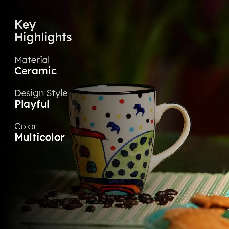 Ceramic Ceramic Coffee Mug (300 mL) - Multicolor media 2