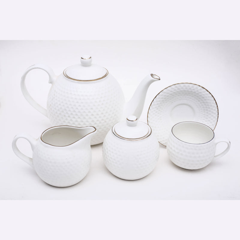Atlas Bone China Tea Pot With Cups (125 ML) - Fifteen Piece Set image 3