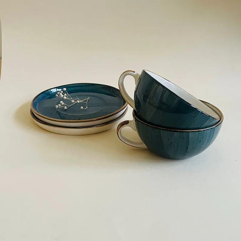 Cerabrew Ceramic Cup & Saucer (320 mL Each) - Set of Two media 4