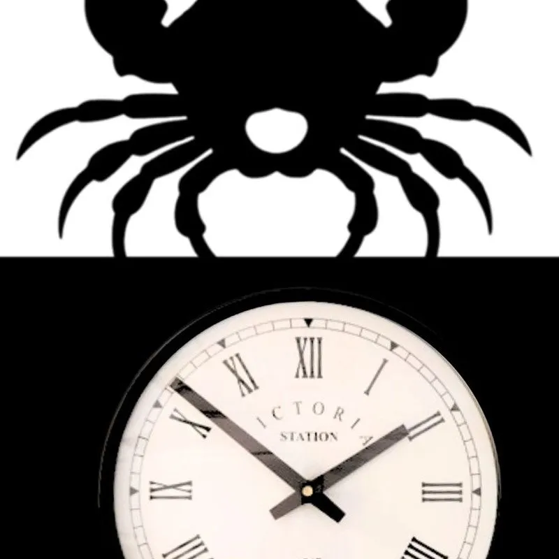 Cancerian Steel Analog Wall Clock - Black media 5