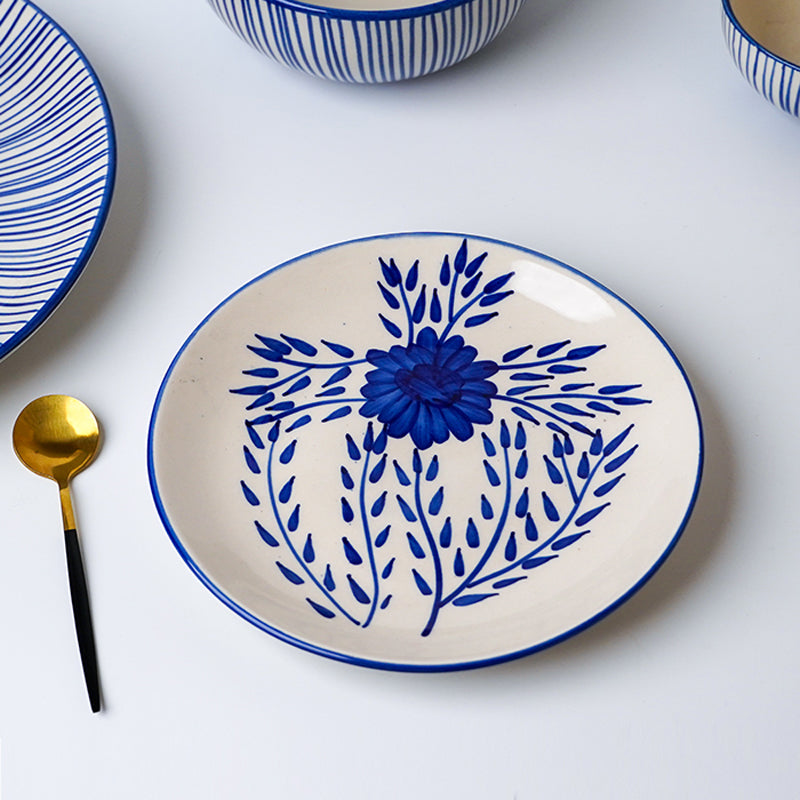 Fiora Handpainted Ceramic Dinner Set - 22 Piece Set media 7