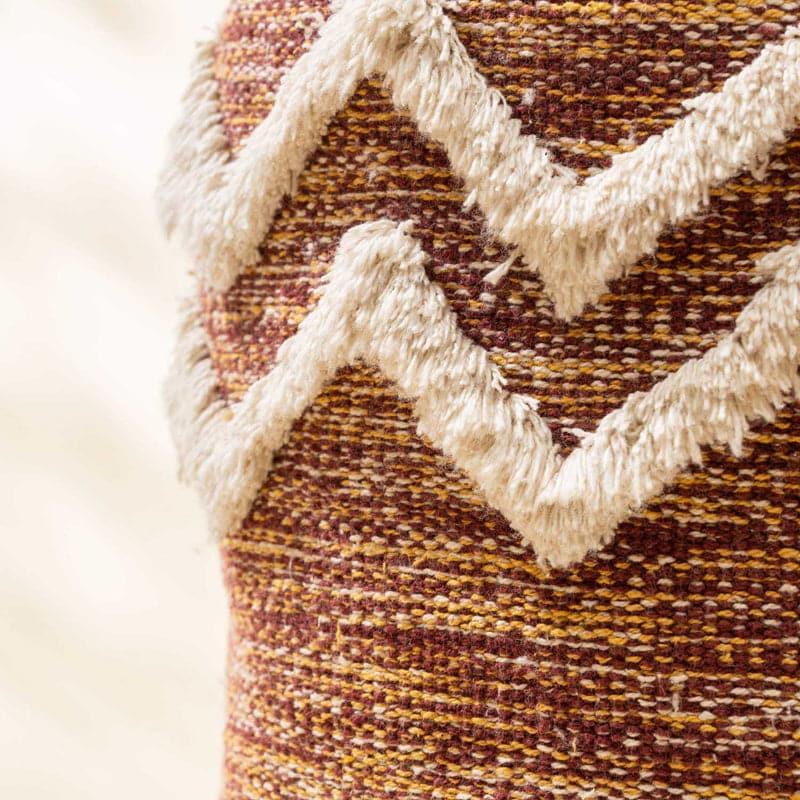Thira Chevron Natural Fiber Laundry Basket media 3