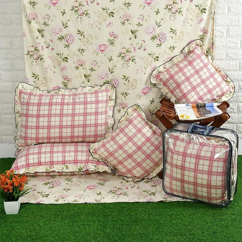Viaro Frilled Floral Bedding Set - Five Piece Set media 5
