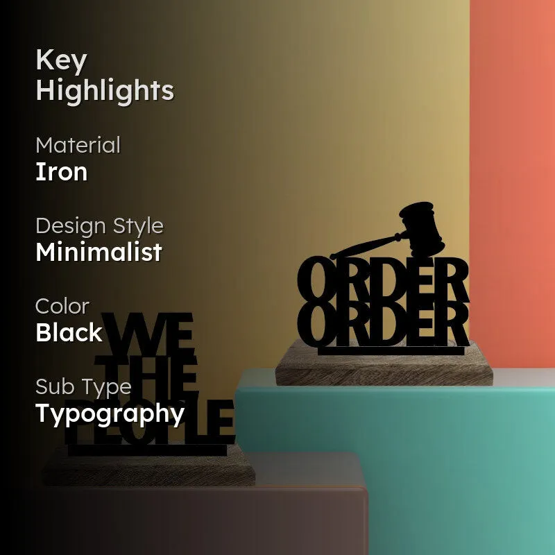 Lawyer's Pride Typography Showpiece - Set Of Two media 2