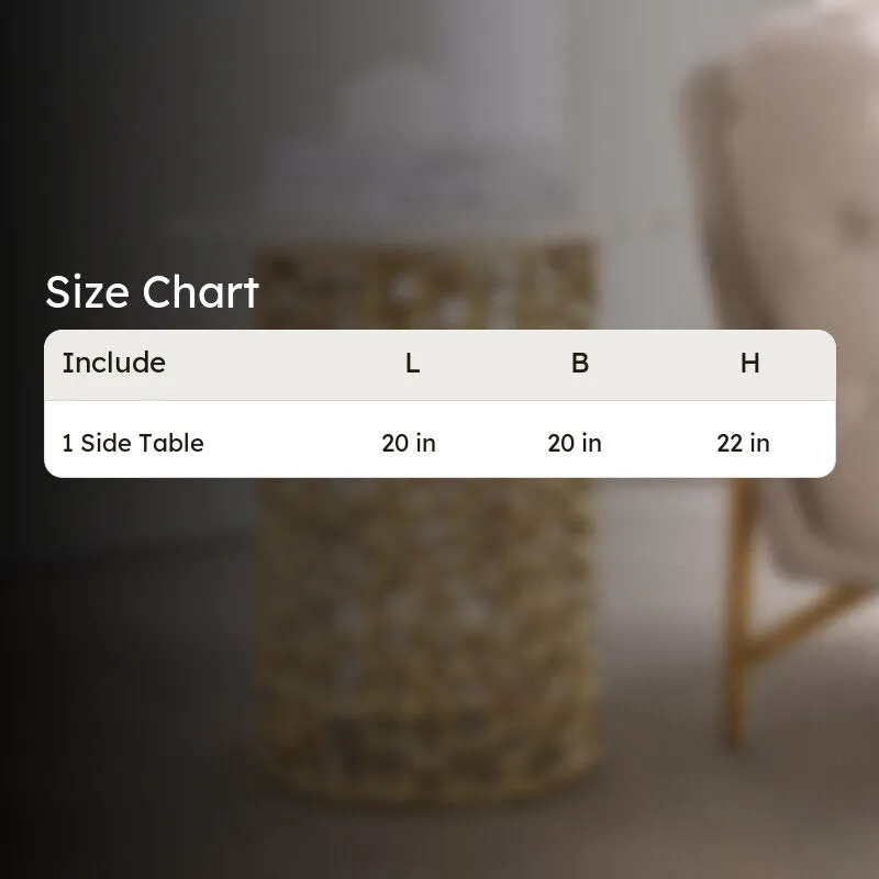 Intrica Tall Neo Aluminum Side Table - Gold media 9